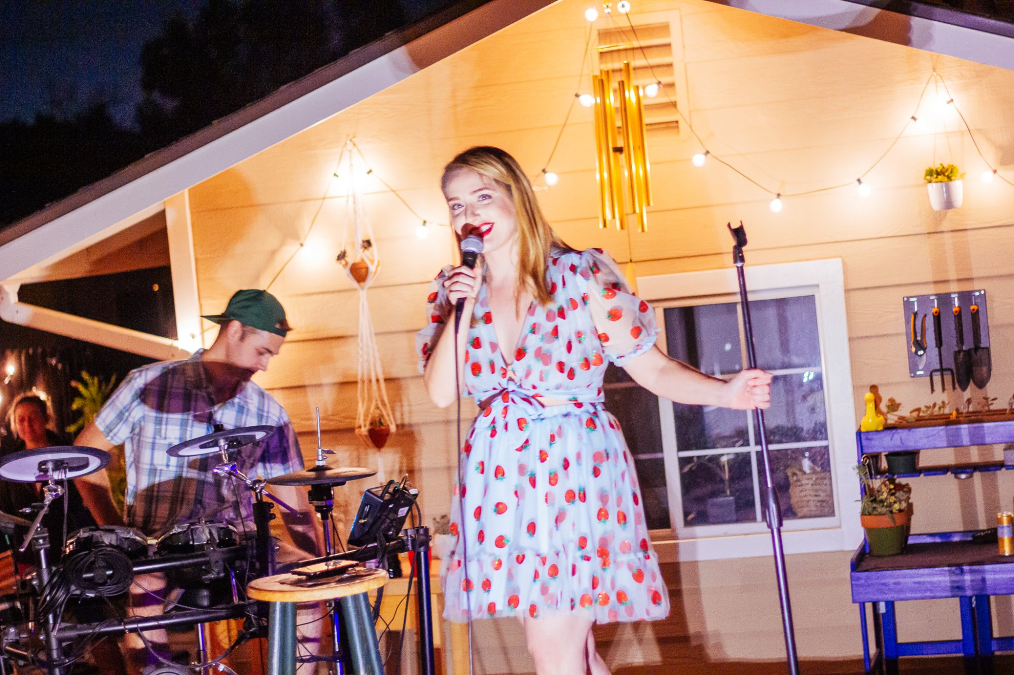 Lauren in strawberry dress